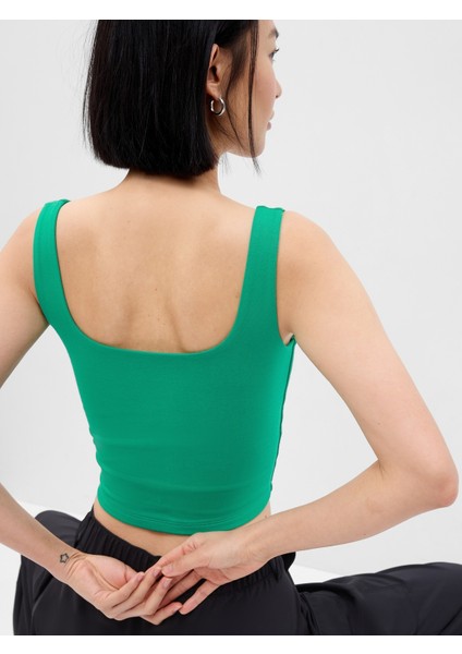 Kadın Yeşil Cropped Atlet