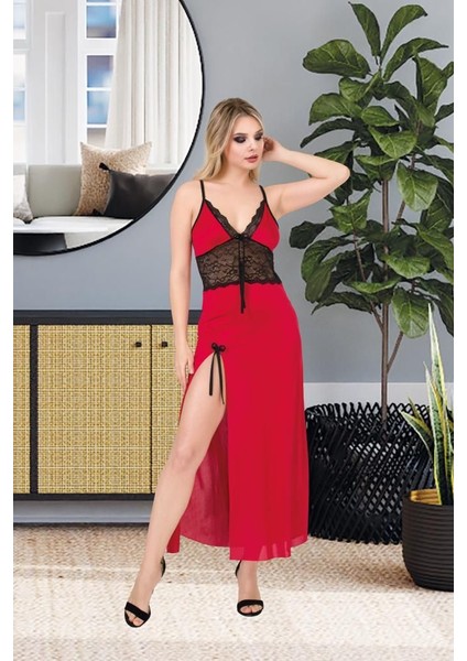 Yırtmaçlı , Relax , Şık , Günlük Yaşama Uygun Uzun Elbise - Karışık Renkli