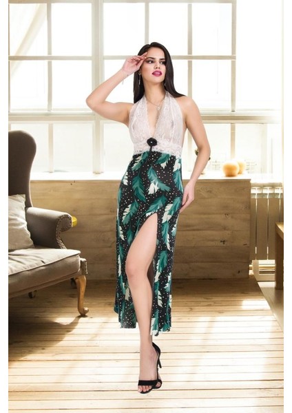 Yırtmaçlı , Relax , Şık , Günlük Yaşama Uygun Uzun Elbise - Karışık Renkli