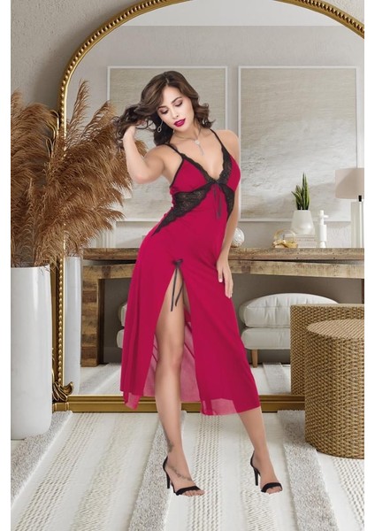 Yırtmaçlı , Relax , Şık , Günlük Yaşama Uygun Uzun Elbise - Karışık Renkli