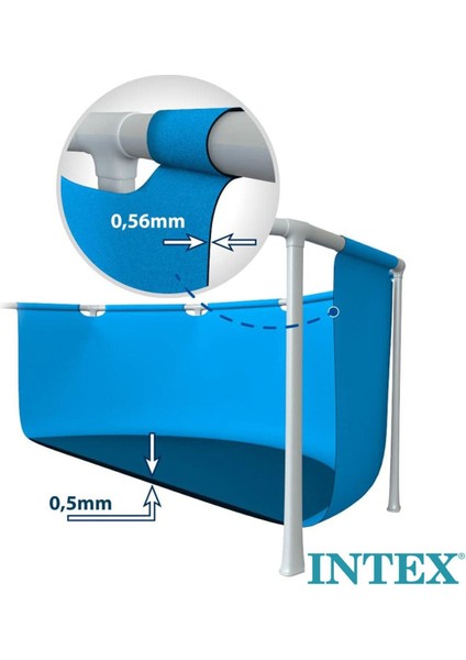 Intex Dikdörtgen Pvc Prefabrik Aile Havuzu 260X160X65CM fırsatları