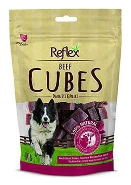 Reflex Beef Cube Biftek Küp Doğal Köpek Ödül Maması 80 gr