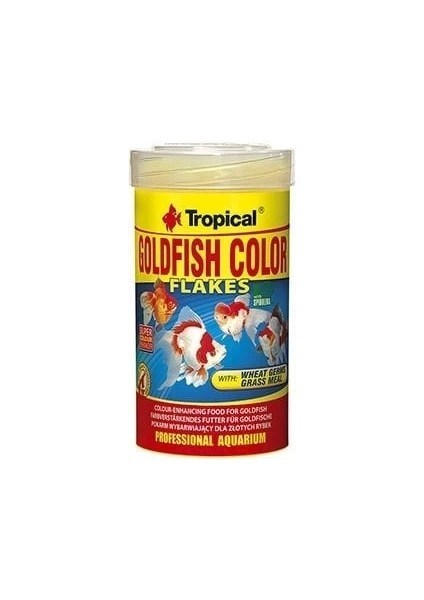Tropical Goldfish Colour Flakes Japon Balıkları Için Pul Balık Yemi 100 ml 20 gr
