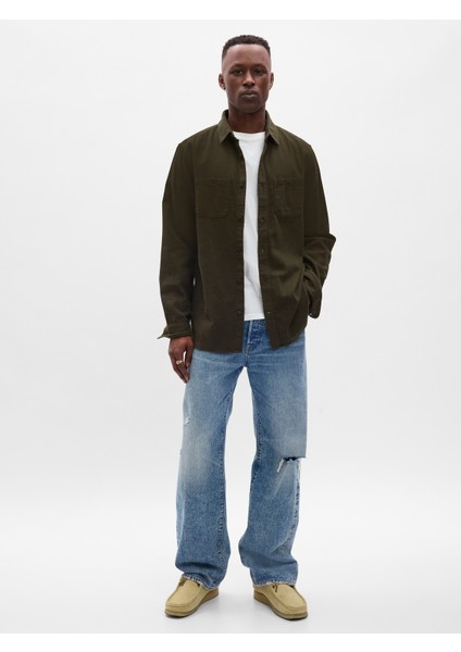 Erkek Mavi %100 Organik Pamuk '90s Loose Washwell Jean Pantolon indirimleri