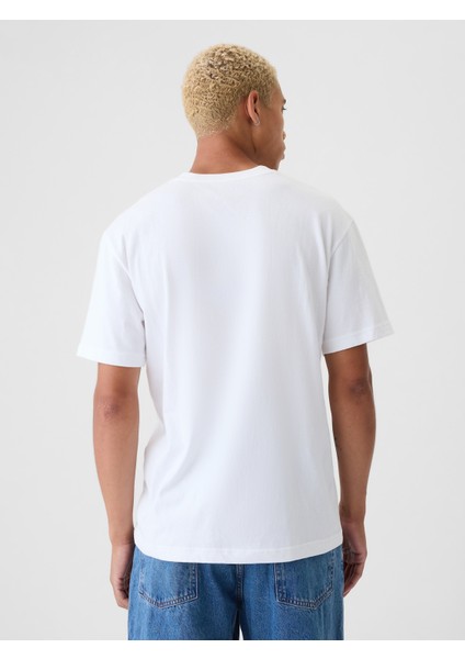 Erkek Beyaz Gap Logo T-Shirt indirimleri