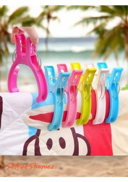 Plaj Havlu Mandalı Şezlong Mandalı Mandal Xl 12 Adet