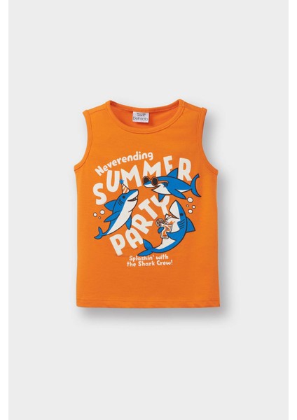 Erkek Bebek Bisiklet Yaka Baskılı 2'li Atlet E2338A525HS indirimleri