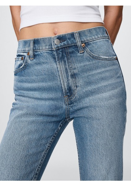 Kadın MEDIUM INDIGO 15 90s Straight Washwell™ Jean Pantolon