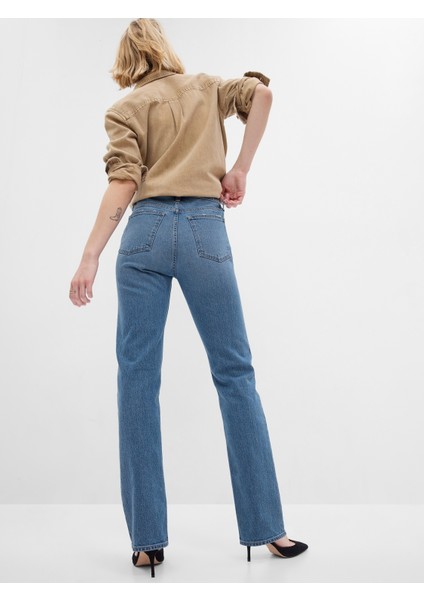 Kadın MEDIUM INDIGO 15 90s Straight Washwell™ Jean Pantolon