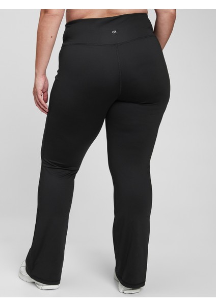 Kadın Siyah GapFit Sky Yüksek Bel Flare Legging Tayt