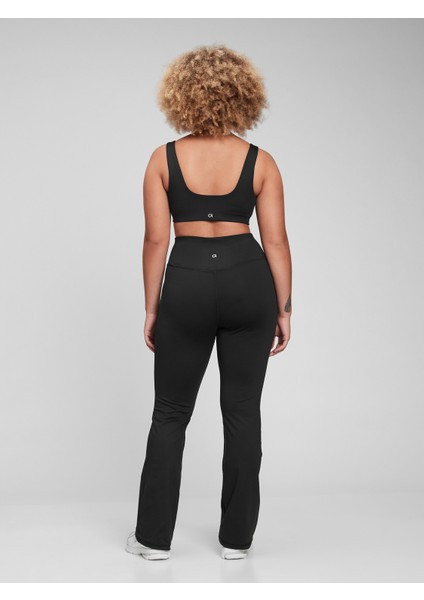 Kadın Siyah GapFit Sky Yüksek Bel Flare Legging Tayt
