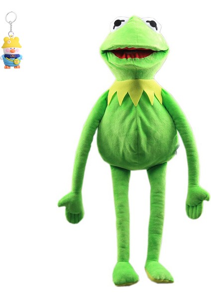 Yeşil Kurbağa Bebek El Kukla Yeşil Kurbağa Okul Çantası Peluş Oyuncak Bebek Ventriloquism Performans Sahne Hediyeleri (Yurt Dışından)