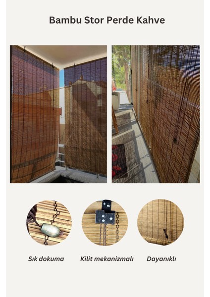Bambu Store Perde Kahve