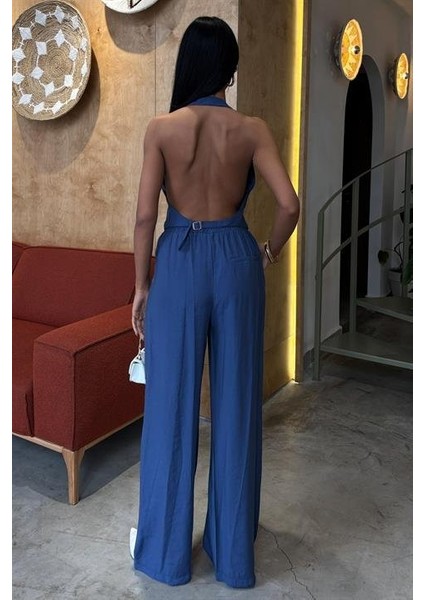 Halter Yaka Yelekli Modal Takım 10144