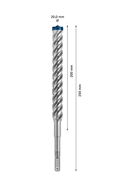 Professional 1x Expert Sds Plus-7x Kırıcı Delici Delme Uçları (Yumuşak Taş, Sert Taş, Beton, Donatılı Beton, Beton Bina Bloku, Ø 20,00X250 Mm, Aksesuar Kırıcı Delici)