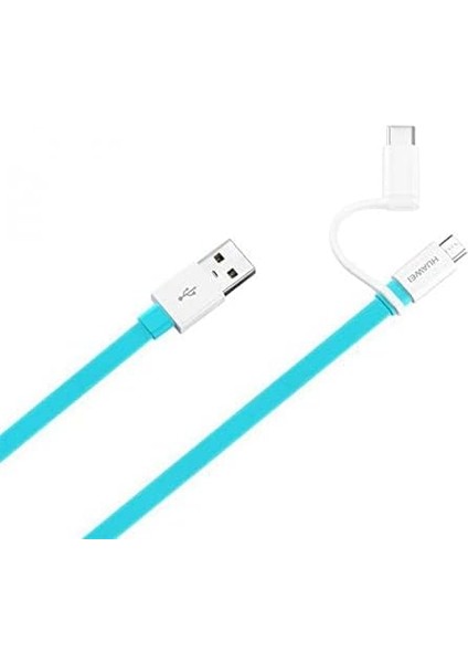 CP55S 2'li Micro Usb/type-C Kablo, Mavi