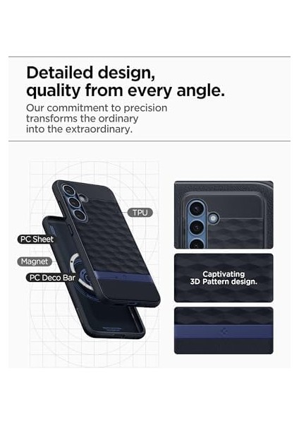 Caseology Galaxy S25 Kılıf Parallax Mag Özellikli Navy Violet - ACS09064 modelleri