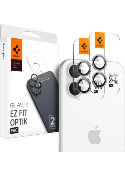 iPhone 16 Plus/iphone 15 Plus Kamera Lens Camı Koruyucu Glas.tr Ez Fit Optik Pro Crystal Clear (2 Adet) - AGL08531