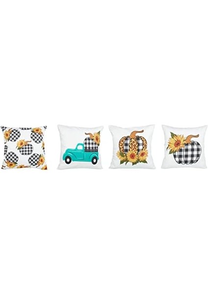 Home Dekor Modern Balkabağı Model 4'lü Kırlent Kılıf Set 42 BKSET42