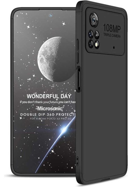 Xiaomi Poco X4 Pro 5g Için Kılıf Double Dip 360 Protective Siyah [poco X4 Pro 5g ile Uyumlu Kılıf - Siyah]
