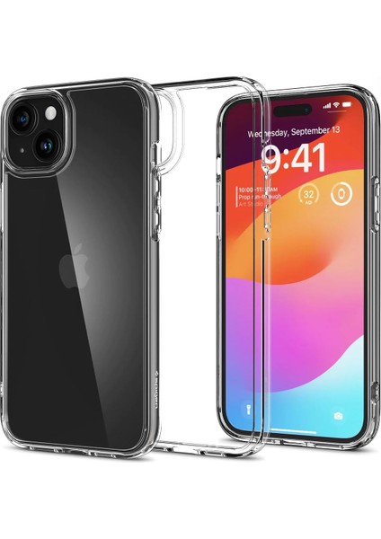 iPhone 15 Kılıf Crystal Hybrid Crystal Clear - ACS06483