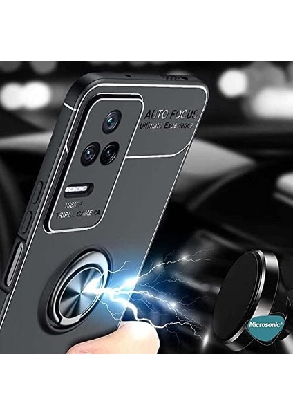 Xiaomi Poco F4 Için Kılıf Kickstand Ring Holder Siyah [poco F4 ile Uyumlu Kılıf - Siyah] fiyatları