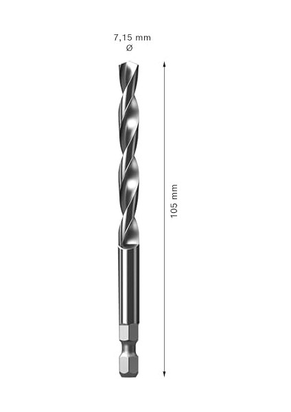 Professional 1x Expert Power Change Plus Pilot Delme Uçları (, Ø 7,15 Mm, Şaft, Biçimi Altıgen Mm, Aksesuar Darbeli Matkap/vidalama)