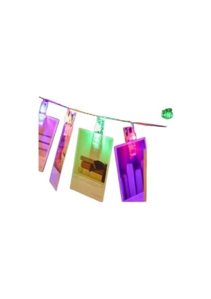 Işıklı Mandallı Fotoğraf Albümü 10 Lu - Rgb