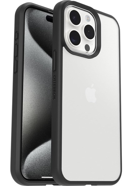 Apple iPhone 15 Pro Max Sleek Kılıf, Şeffaf/siyah