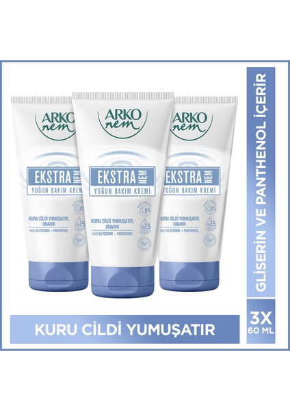 Nem Yoğun Bakım Kremi Ekstra Nemlendirici 3 x 60 ml