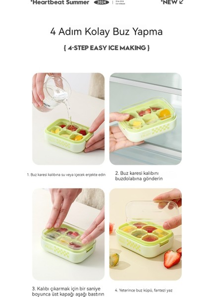 Yaz 6 Kare Preslenmiş Ev Tipi Buz Kutusu Kapaklı (Yurt Dışından) indirimleri