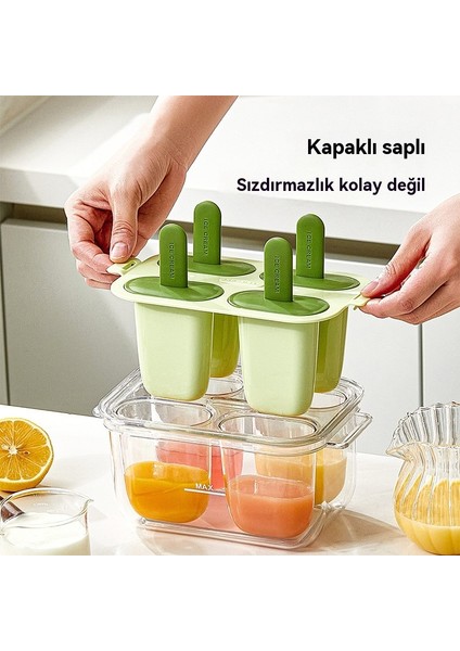 Ev Çift Gıda Sınıfı Dıy Dondurma Buz Kutusu Kalıp (Yurt Dışından) modelleri