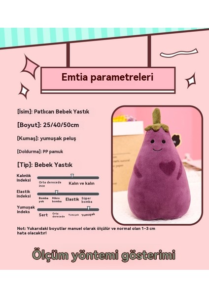 Mor Patlıcan Bebek Sevimli Patlıcan Toplam Yastık Küçük Peluş Oyuncak (Yurt Dışından)