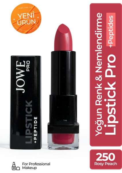 Yoğun Renk ve Nemlendirme Sağlayan Peptide Içerikli Ruj Profesyonel Makyaj Için Lipstick Pro - 250 Rosy Peach