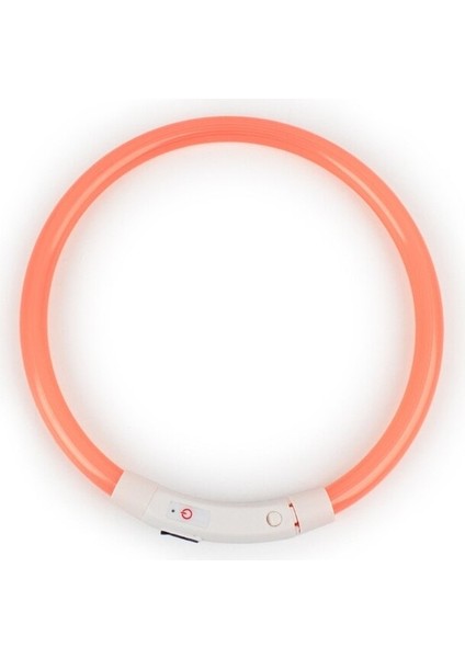 Ayarlanabilir USB Şarj Pet Köpek Tasması LED Gece Yanıp Sönen Aydınlık (Yurt Dışından)