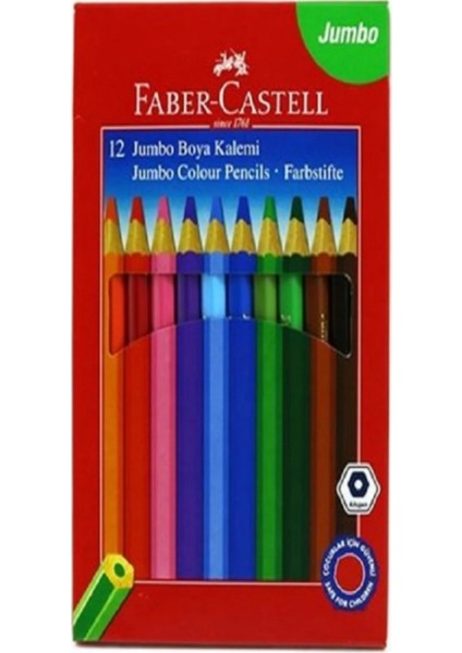 Faber-Castel Jumbo 12'li Kuru Boya