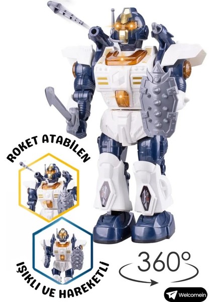 Walking Sesli Ok Atan ve 360 Derece Dönen Robot 6051