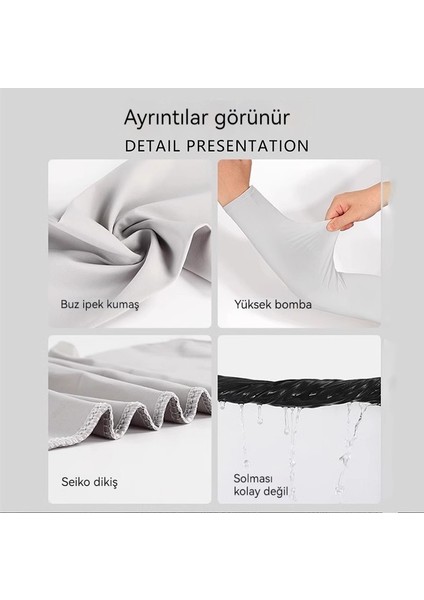 Yaz Açık Bisiklet Erkek Nefes Alabilen Buz Ipek Eldiven (Yurt Dışından)