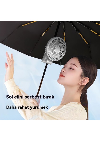 Açık Taşınabilir Asma Şemsiye USB Masaüstü Fan (Yurt Dışından)