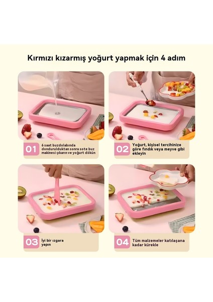 Çocuk Ev Küçük Hızlı Dondurulmuş Ev Yapımı Kızarmış Yoğurt Makinesi (Yurt Dışından)