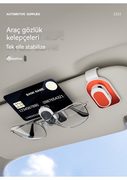 Araç Çok Fonksiyonlu Güneşlik Araba Gözlük Kelepçesi (Yurt Dışından)