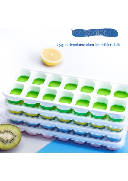 Kapaklı 14 Kare Silikon Yumuşak Alt Kalıp Buz Üreticisi (Yurt Dışından) fiyatları