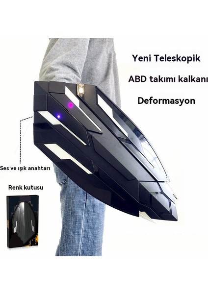 Kaptan Amerika Kalkanı Parlayan Deforme Teleskopik Kalkan Oyuncak (Yurt Dışından)