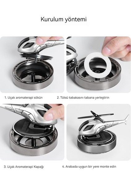 Araba Aromaterapi Güneş Döner Helikopter Model Set (Yurt Dışından) indirimleri
