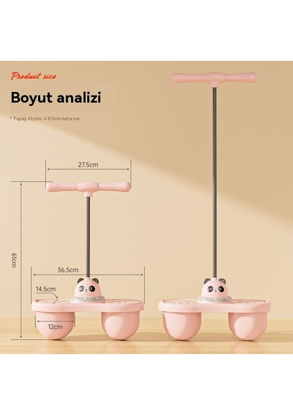 Çift Hava Yastığı Çocuk Atlama Topu Denge Atlama Oyuncak (Yurt Dışından)