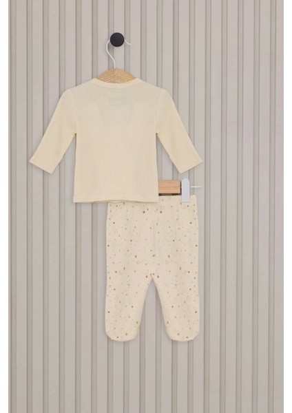 Kız Bebek 5'li Zıbın Seti Krem fırsatları