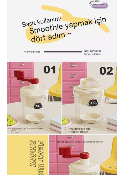 Ev Yapımı Küçük El Kranklı Kum Buz Makinesi Manuel Traş Buz Makinesi (Yurt Dışından) fırsatları