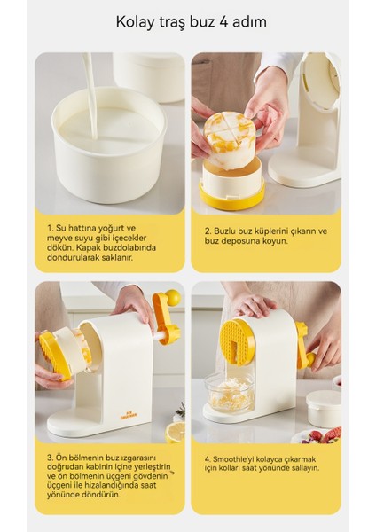 Yaz Ev Küçük El Krank Manuel Traş Buz Makinesi (Yurt Dışından) fırsatları