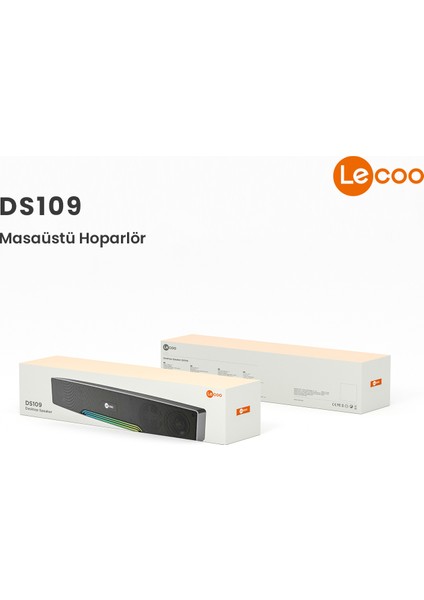 DS109 Bluetooth/AUX/TF KART/USB 10W Soundbar Taşınabilir Stereo Hoparlör Siyah
