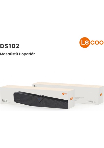 DS102 Kablolu USB/AUX 6W Soundbar Taşınabilir Stereo Hoparlör Siyah